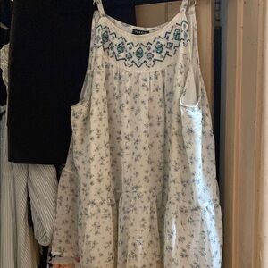 Floral Embroidered Sleeveless Top